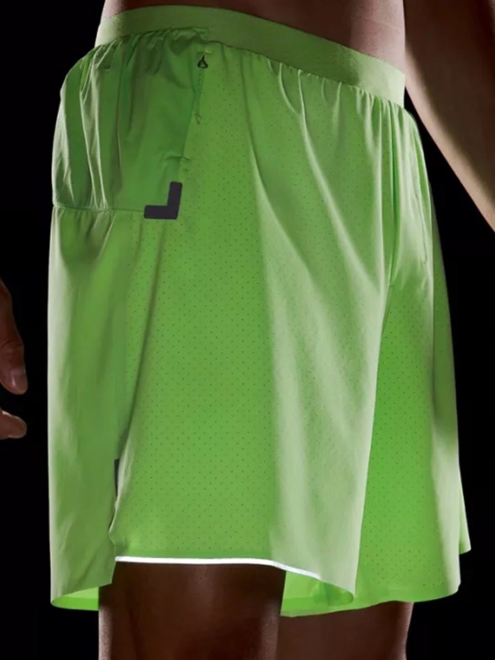 Lululemon Lightweight Trail Running Short w Liner 7” Neon Green Men’s M EUC